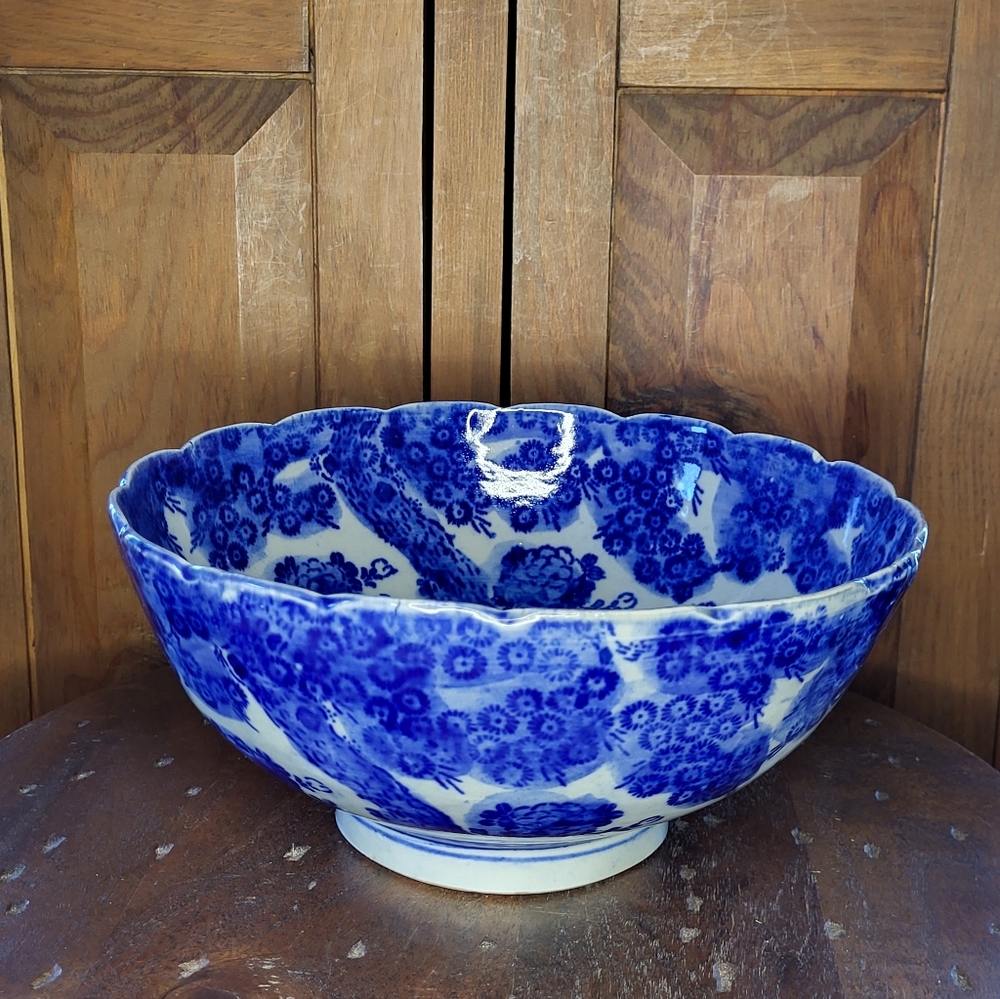 Blue Floral Ceramic Bowl - Picture 7 of 17